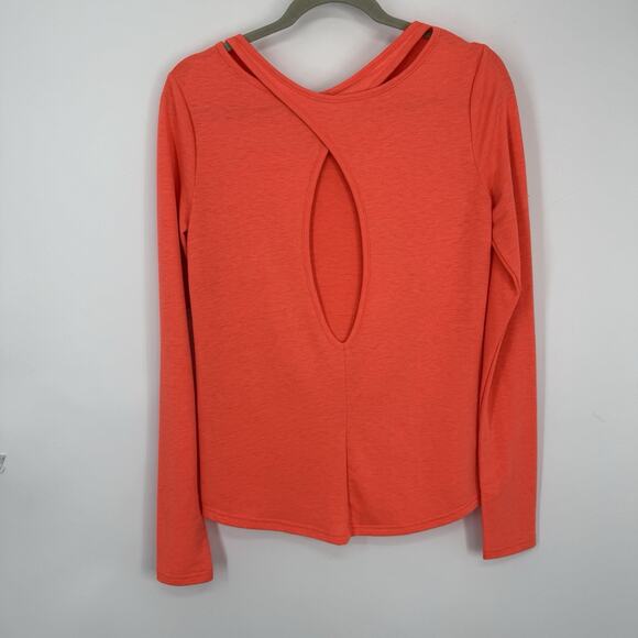 Victorias Secret VSX Sport Open Keyhole Back Top size Small Neon Orange NEW - Picture 2 of 10